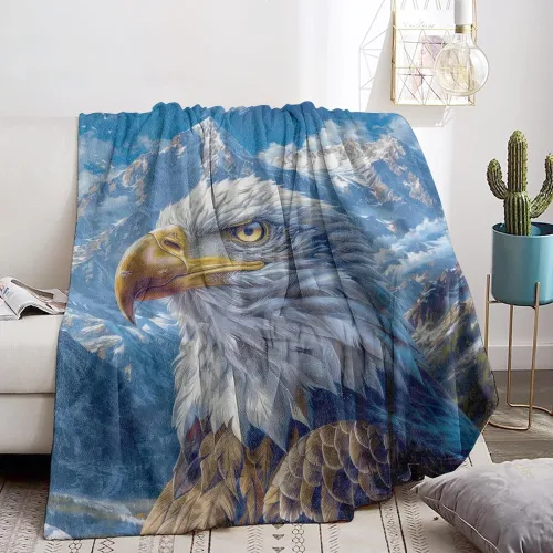 Mountain Bald Eagle Blanket