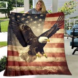 Bald Eagle Flag Blanket