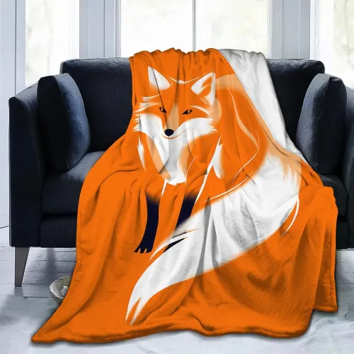 Kids Funny Fox Print Blanket