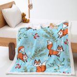Cartoon Fox Throw Blanket