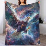 Galaxy Bald Eagle Blanket