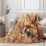Animal Fox Print Blanket