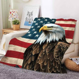 Bald Eagle Flag Print Blanket