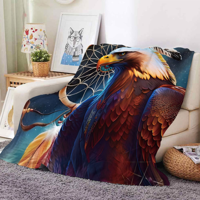Bald Eagle Dreamcatcher Blanket