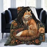 Fox Print Fleece Blanket