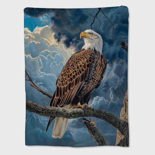 Wild Bald Eagle Print Blanket