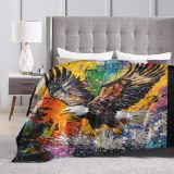 Colorful Bald Eagle Blanket