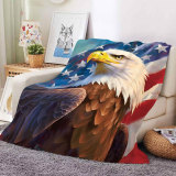 Eagle Flag Flannel Blanket