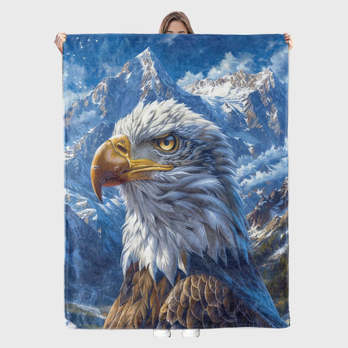 Mountain Bald Eagle Blanket