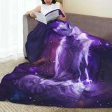 Galaxy Fox Plush Blanket
