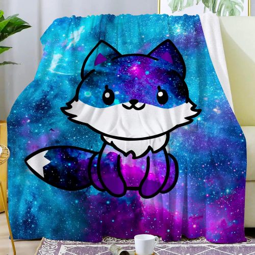 Girls Boys Fox Print Blanket