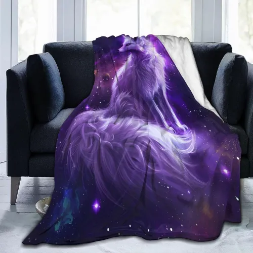 Galaxy Fox Plush Blanket