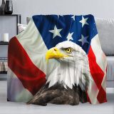 Flag American Eagle Printed Blanket
