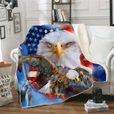 American Eagle Flag Blanket