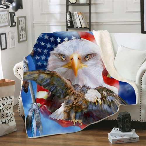American Eagle Flag Blanket