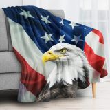 Flag American Eagle Printed Blanket