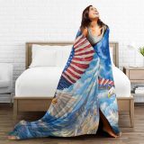 Bald Eagle Print Fleece Blanket