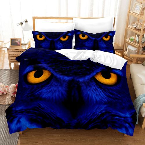 3D Owl Face Print Bed Set