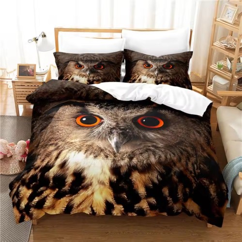 3D Owl Print Bed Set