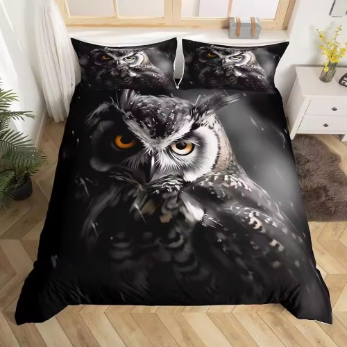 Room Decor Owl Print Bed Set