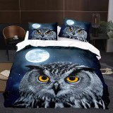 Night Owl Moon Print Bed Set
