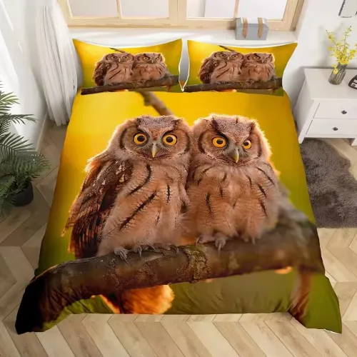 Couples Owl Bed Set