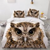 3D Owl Face Bed Set