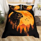 Halloween Owl Print Bed Set