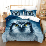 Animal Owl Print Bed Set
