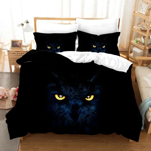 Owl Eye Print Bed Set