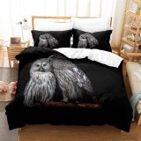 Couples Owl Print Bed Set