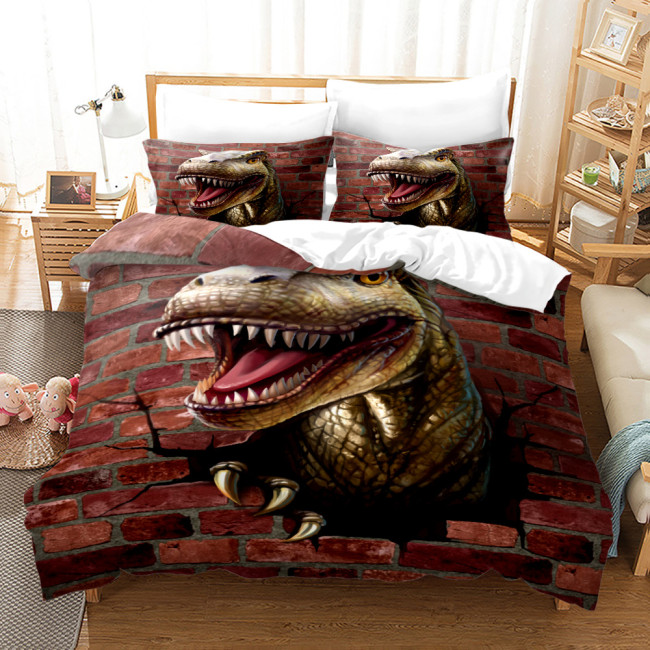 Coming Through The Wall Dinosaur Bed Set