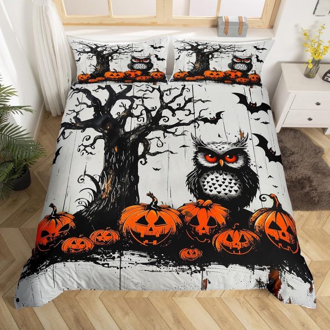 Halloween Theme Owl Bed Set