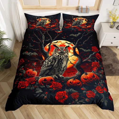 Halloween Theme Owl Bed Set
