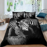 Zebra Couples Print Bed Set