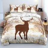 Rustic Deer Print Bed Set