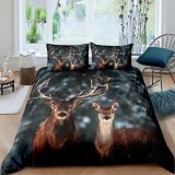 Deer Couples Print Bed Set