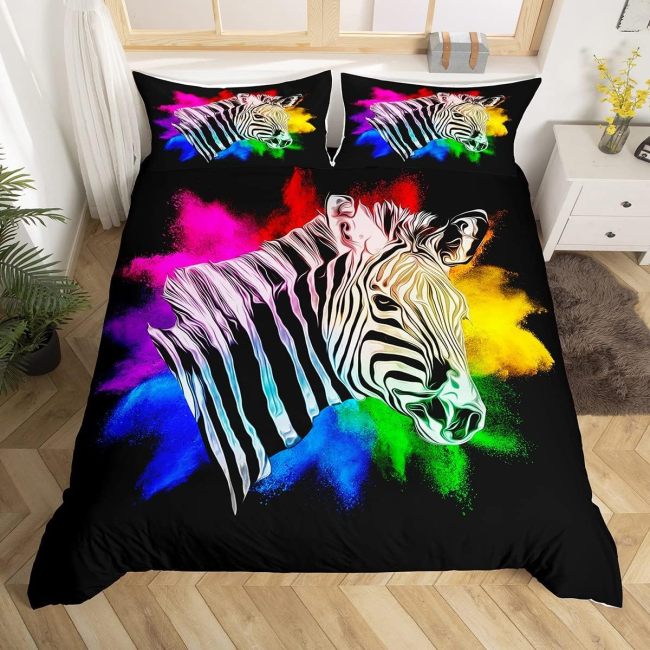 Zebra Pattern Bed Set