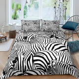 Multiple Zebras Print Bed Set