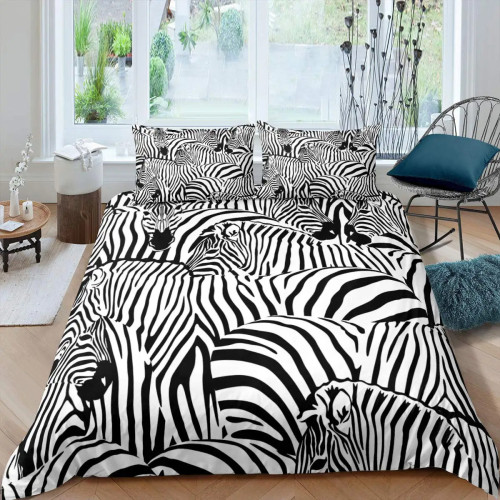 Multiple Zebras Print Bed Set