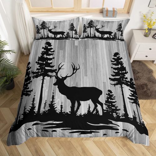 Forest Deer Print Bed Set