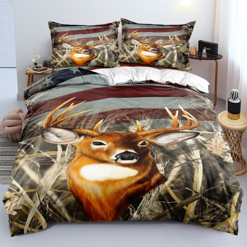 Animal Deer Print Bed Set