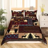 Vintage Cartoon Deer Print Bed Set