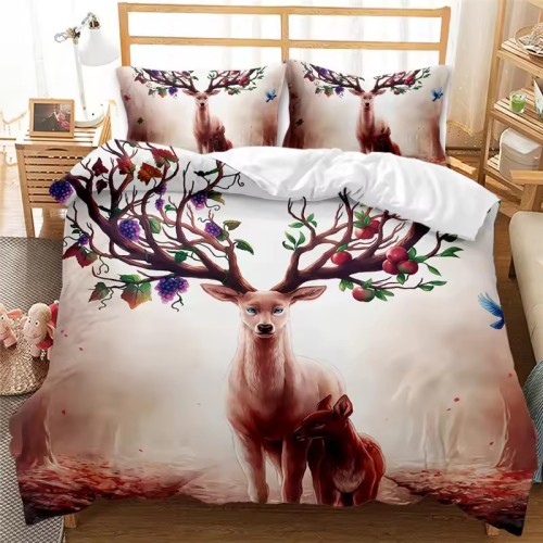 Father And Son Deer Print Bed Set