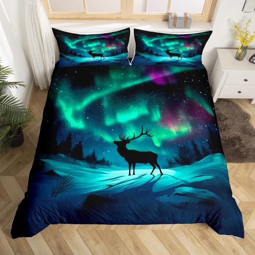 Galaxy Deer Print Bed Set