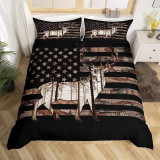 Deer Flag Print Bed Set