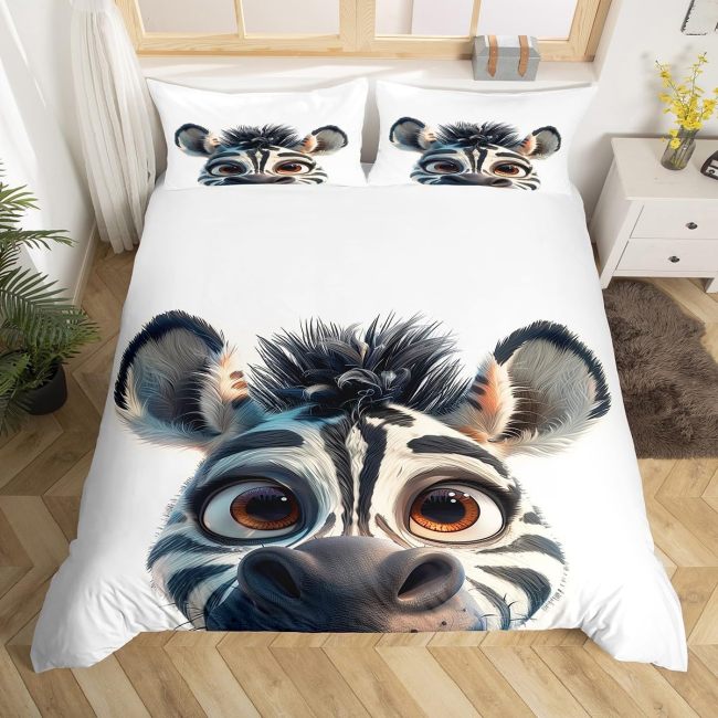 Funny Zebra Print Bed Set
