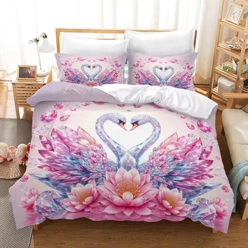 Valentine's Day Swan Bed Set