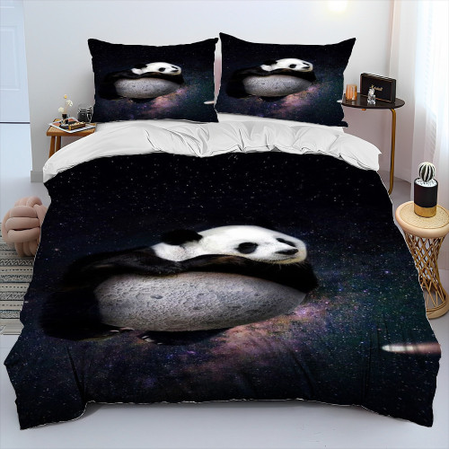 Galaxy Panda Print Bed Set
