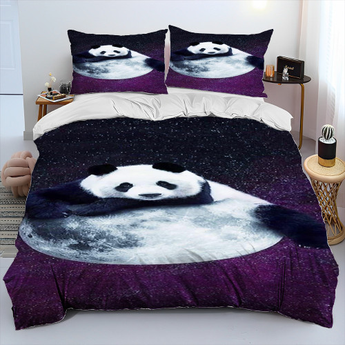 Galaxy Panda Print Bed Set